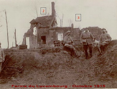 Vendangeoir - Ferme du Luxembourg - Route Nationale 44 - Reims > Laon - Octobre 1915 - Grande Guerre - Champagne